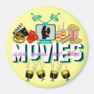See You At The Movies - Light Background Magnet
