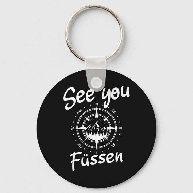 See You Hiking Füssen Germany Vacation Ski Comp  Key Ring (Front)