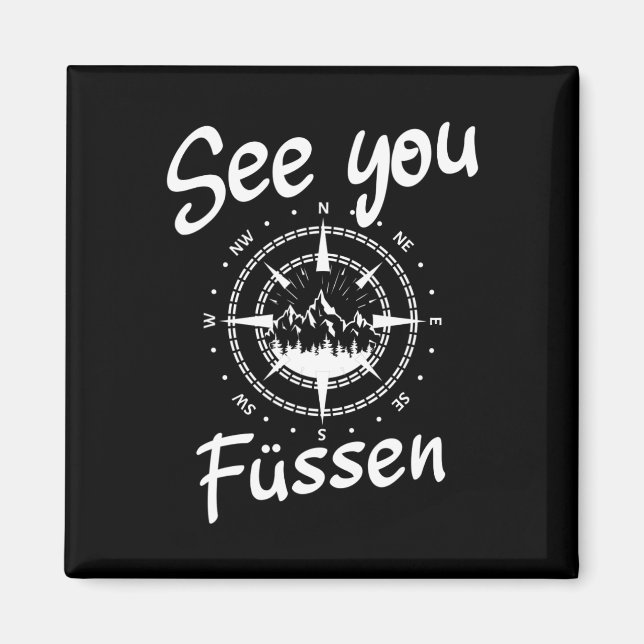 See You Hiking Füssen Germany Vacation Ski Comp  Magnet (Front)