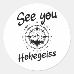 See You Hiking Hohegeiß Germany Vacation Ski Comp Classic Round Sticker