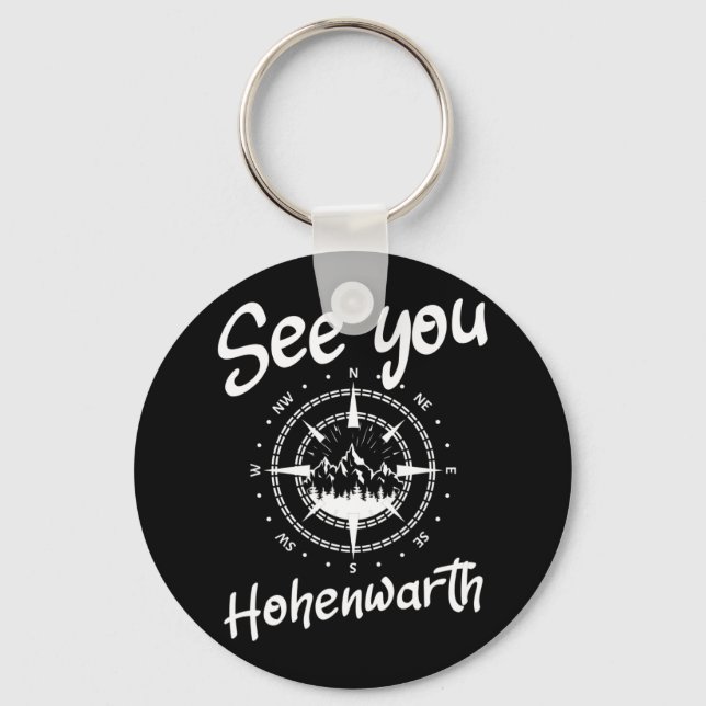 See You Hiking Hohenwarth Germany Vacation Ski Com Key Ring (Front)