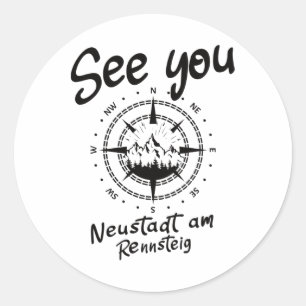 See You Hiking Neustadt Am Rennsteig Vacation Ski  Classic Round Sticker