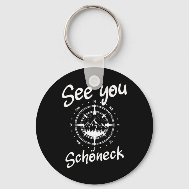 See You Hiking Schöneck Germany Vacation Ski Comp  Key Ring (Front)