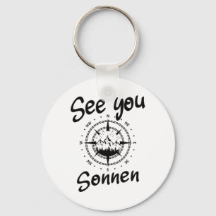See You Hiking Sonnen Germany Vacation Ski Comp  Key Ring
