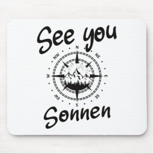 See You Hiking Sonnen Germany Vacation Ski Comp Mouse Pad