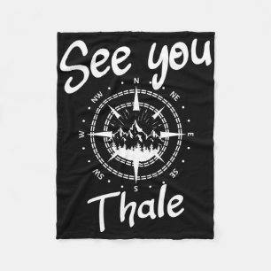 See You Hiking Thale Germany Vacation Ski Comp  Fleece Blanket