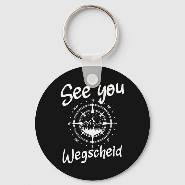 See You Hiking Wegscheid Germany Vacation Ski Comp Key Ring (Front)
