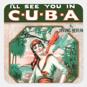 See You In Cuba Square Sticker