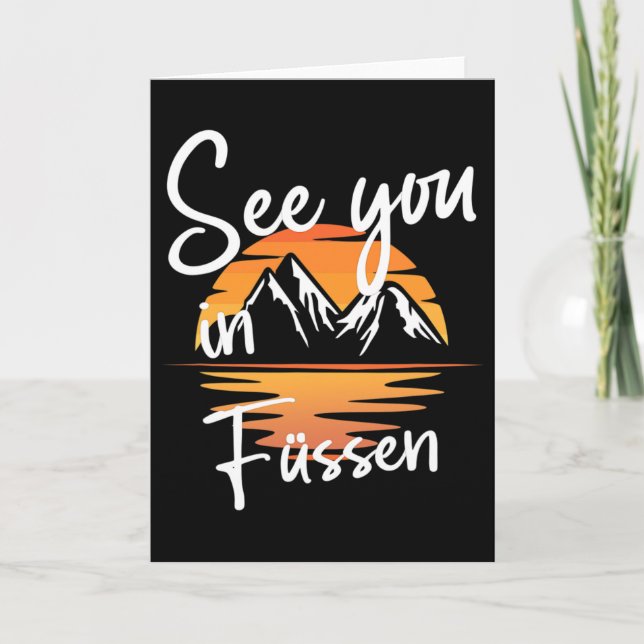 See You In Füssen Germany Vacation Ski  Card (Front)