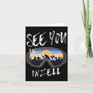 See You In Inzell Germany Vacation Ski Goggles  Card