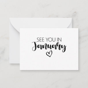 See You In January Pregnancy Announcement