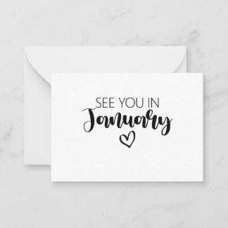 See You In January Pregnancy Announcement