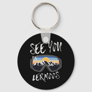See You In Lermoos Tyrol Vacation Ski Goggles  Key Ring