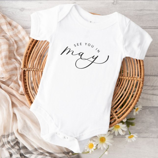 See You In May Pregnancy Announcement Baby Bodysuit (Creator Uploaded)
