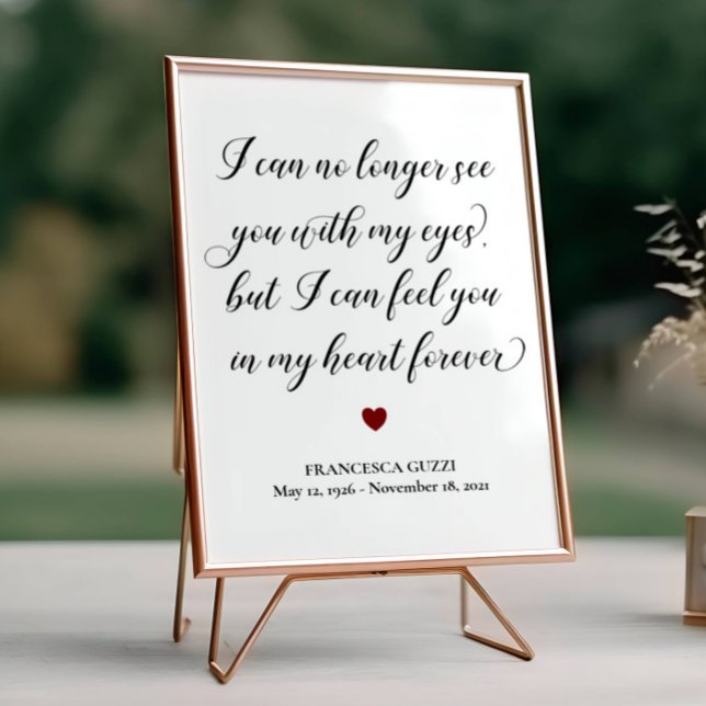 See You In My Heart Forever Memorial Quote Poster (Creator Uploaded)