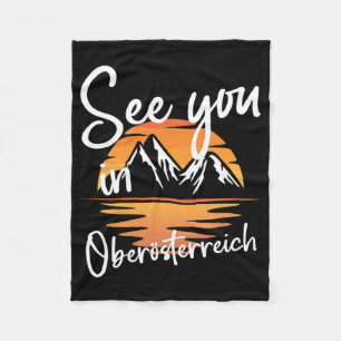 See You In Oberösterreich Vacation Ski Hiking  Fleece Blanket