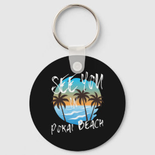 See You In Pokai Beach Retro Vintage Oahu Surfer Key Ring