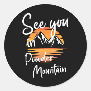 See You In Powder Mountain Usa Vacation Ski Classic Round Sticker