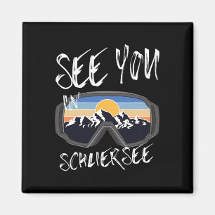 See You In Schliersee Germany Vacation Ski Goggles Magnet