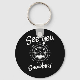 See You In Snowbird Usa Vacation Ski Comp Key Ring