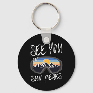 See You In Sun Peaks Vacation Ski Goggles Key Ring