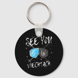 See You In Viechtach Germany Vacation Ski Goggles Key Ring