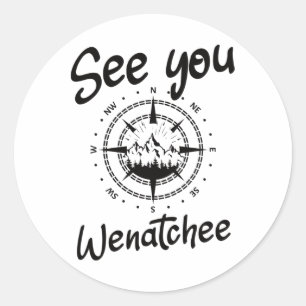 See You In Wenatchee Usa Vacation Ski Comp  Classic Round Sticker
