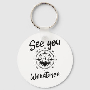 See You In Wenatchee Usa Vacation Ski Comp Key Ring