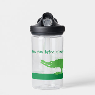 See You Later Alligator Green Water Bottle