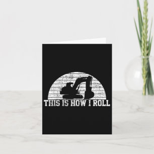 See You Later Excavator Construction Worker Gift  Card