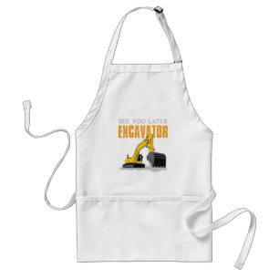 See You Later Excavator Toddler Boy Kids Standard Apron