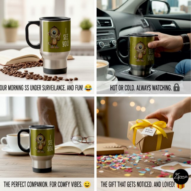 See You Muggy Monkey - Travel Mug (Creator Uploaded)