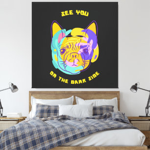 See You on the Bark Side Dog Pun Canvas Print
