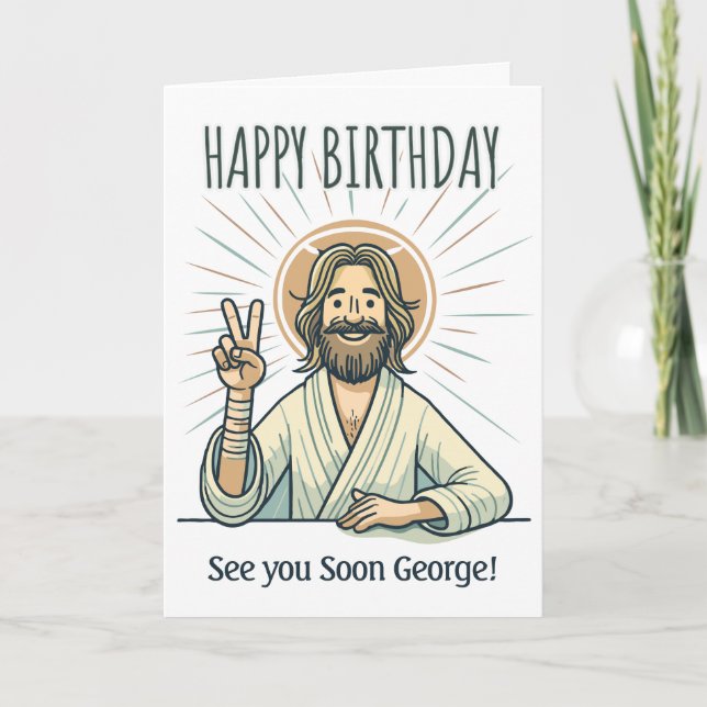 "See you soon" 55 Funny birthday card (Front)