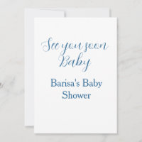 see you soon baby shower blue name date simple