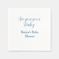 see you soon baby shower blue name date simple