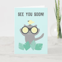 See You Soon Cute Birdwatching Cat