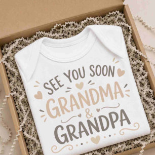 See You Soon Grandma Grandpa Outfit Baby Bodysuit