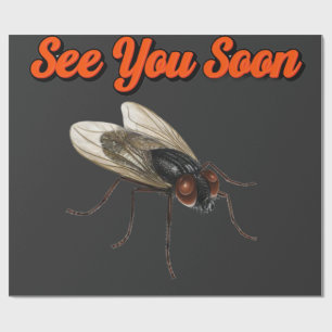 See You Soon, Little Fly – Funny Insect Sticker –  Wrapping Paper