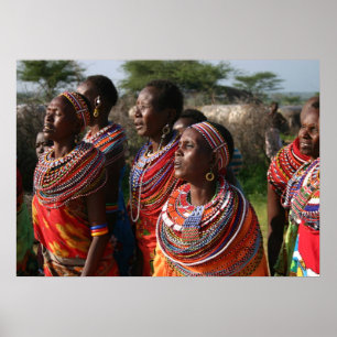 Seed Beads Jewellery from the Massai in Kenya Poster