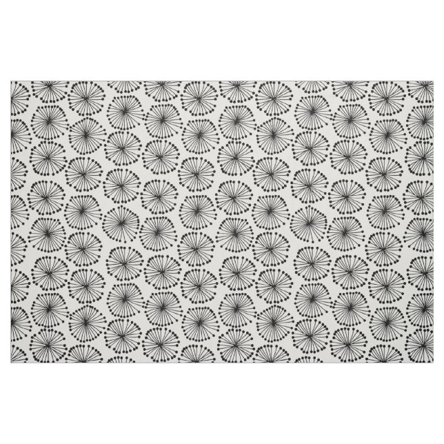 Seed Heads - Black on White Fabric (Fat Quarter)