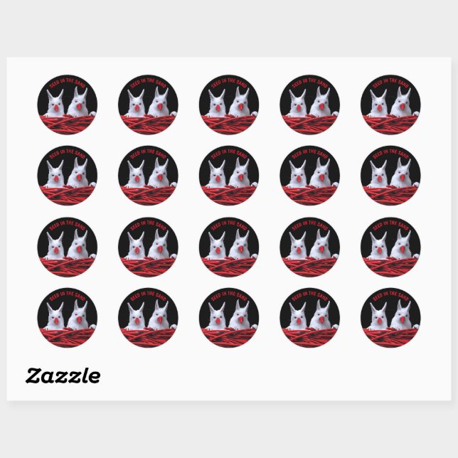 Seed in the Sand Classic Round Sticker (Sheet)