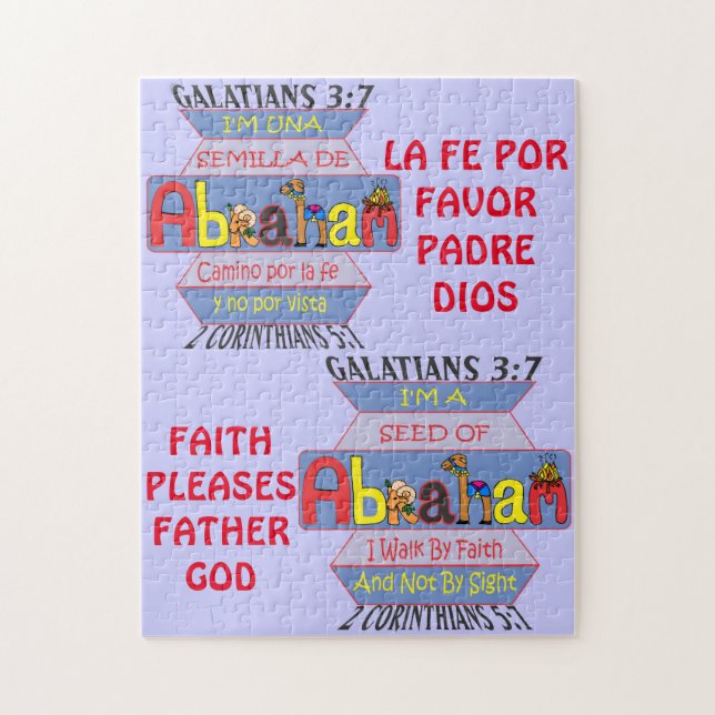 Seed of Abraham© - Esp & Eng Jigsaw Puzzle (Vertical)