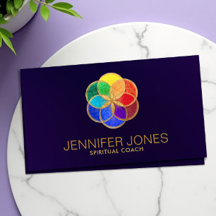 Seed of life - colours of rainbow - chakras business card