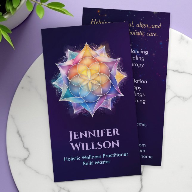 Seed of life in Lotus Flower Business Card (Creator Uploaded)