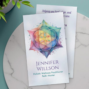 Seed of life in Lotus Flower Business Card