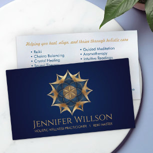 Seed of life in Lotus Flower Business Card