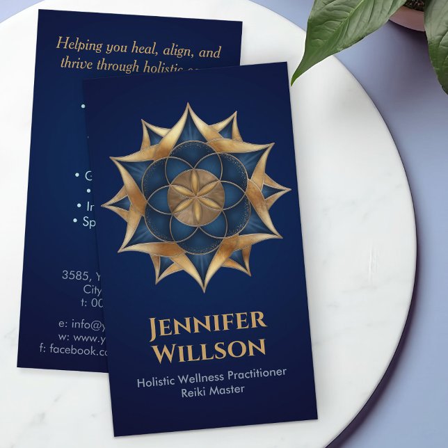 Seed of life in Lotus Flower Business Card (Creator Uploaded)