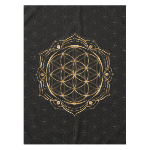 Seed of life in Lotus - Sacred Geometry Tablecloth