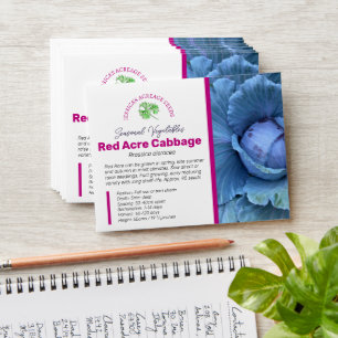 Seed packet cabbage or other seeds for sale envelope